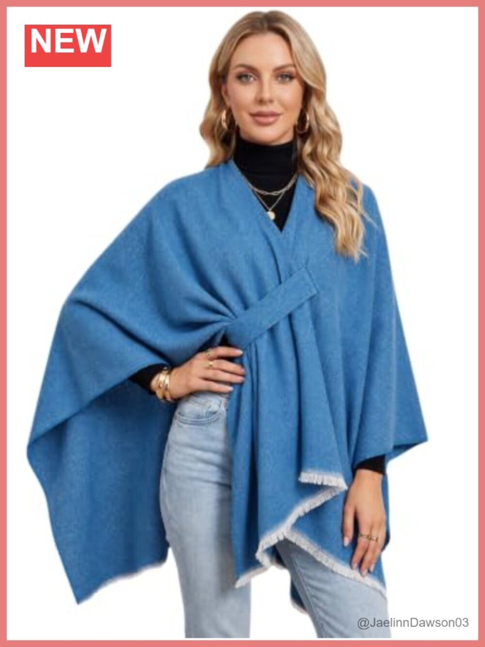 Shawl Wrap Poncho Ruana Cape Open Front Duster Cardigan